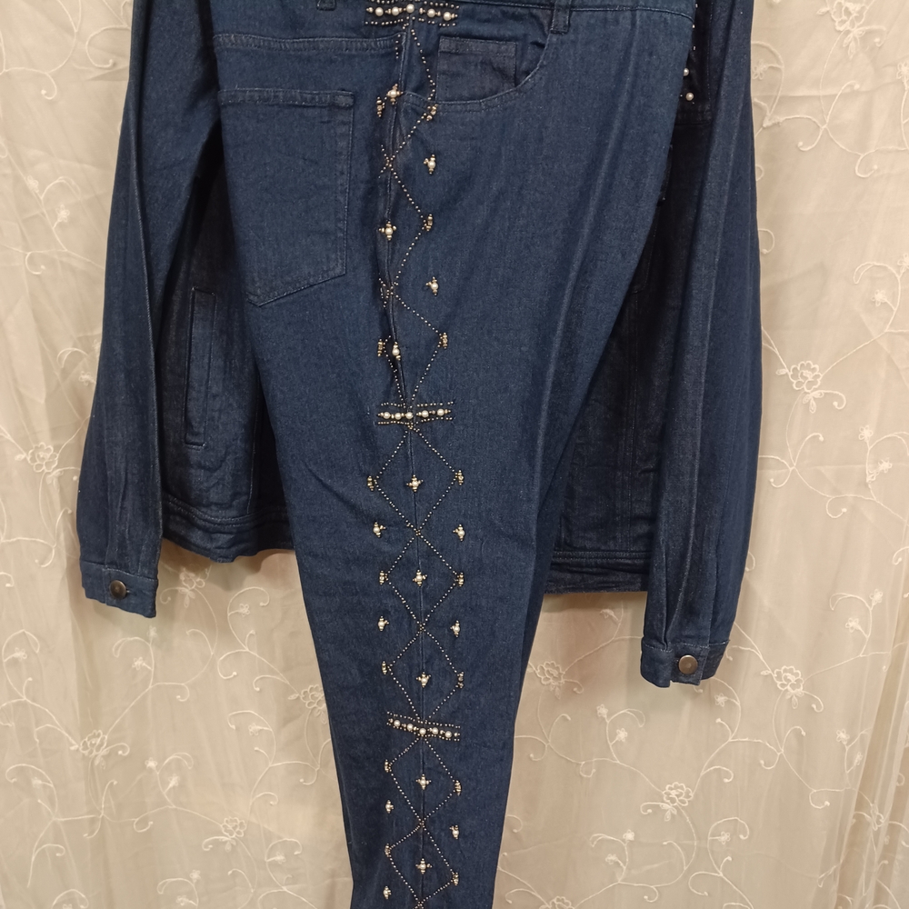 Embellished Blue Women's Jeans